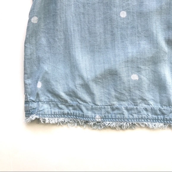 CLOTH & STONE Soft Chambray Polka Dot Button Up - Picture 5 of 7